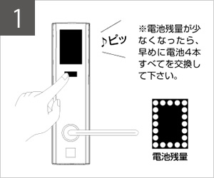 1.電池残量を確認する